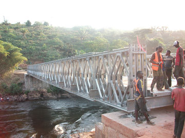 Timber Deck Bailey Steel Truss Bridge Compact With Single Lane