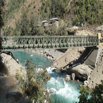 Steel Deck Prefabricated Steel Bailey Bridge For Construction