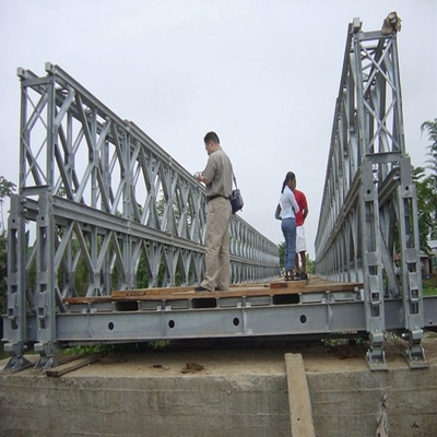 50t gevolgde Lading Bailey Bridge Prefabricated Galvanized Steel